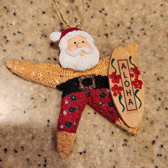 Aloha Santa Christmas Ornament - Picture 3 of 3